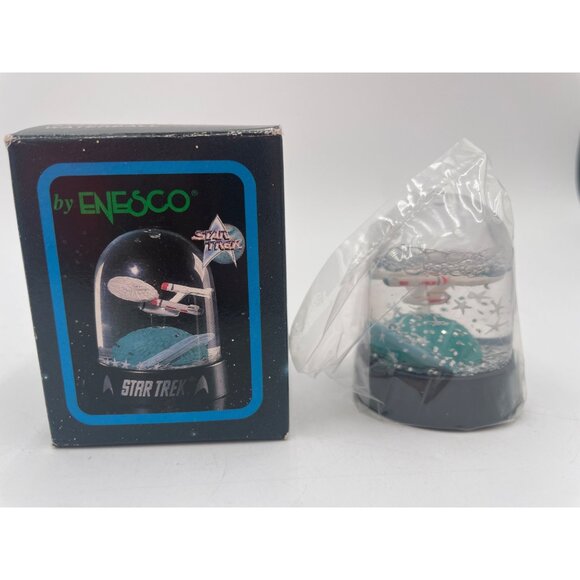 Star Trek Starship Enterprise Enesco 1992 Waterball Snow Globe Collectible - Picture 3 of 5